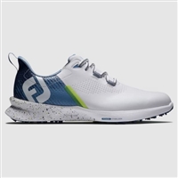FootJoy Men's Fuel Spikeless Shoe, White/Blue/Green