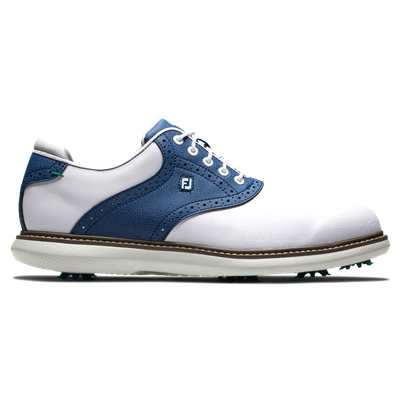 FootJoy Men's Traditions Classic Golf Shoes - White/Navy