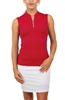 Sofibella Zip Sleeveless - Roulette Red