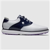 FootJoy Women's Traditions Spikeless Golf Shoes, White/Navy