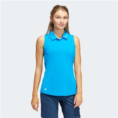 adidas Ultimate Solid Sleeveless Polo, Blue