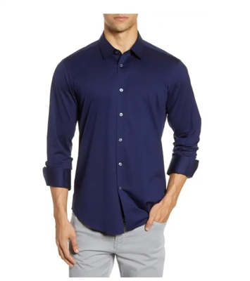 Bugatchi | Long Sleeve Shirt | Navy