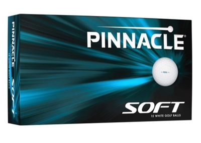 Pinnacle Soft 15-Pack Custom Logo Golf Balls - White