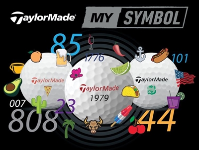 Taylormade TP5/TP5x MYSYMBOL Golf Balls, 1 Dozen