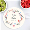 Round absorbent stone coaster imprinted with your custom artwork affordable favor or keepsake gift | Nuptial Necessities