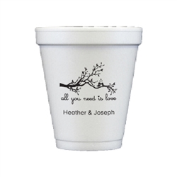 Serve Hot or Cold Beverages in These 8oz. Personalized Styrofoam Cups | Nuptial Necessities