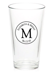 Personalized affordable pint beer glass | wedding favor or party favor