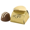 Chocolate Truffles in Personalized Gold Box Edible Wedding Favor | Nuptial Necessities