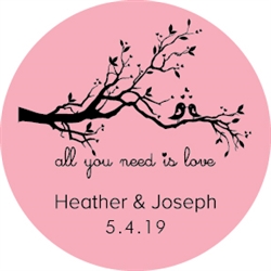 Personalized 2" X 2" Full Color Stickers for Your Wedding Favors | Nuptial Necessities