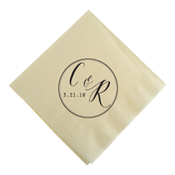 Personalized soft 3-ply soft beverage napkins for your wedding, birthday party or other celebration | Nuptial Necessities