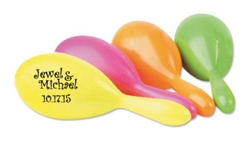 Personalized maracas affordable and unique wedding or party favor | Nuptial Necessities