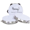 Custom Printed Tambourines for Wedding  Party | Noisemaker Favors | Nuptial Necessities