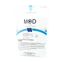 MOD CLEAN POWDER DETERGENT/DISINFECTANT 0.125 OZ 32 CT/BAG
