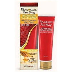 Creme Of Nature Pure Honey Hydrating Color Boost Semi Permanent Hair Color Fire Red, 3 Oz(EA)