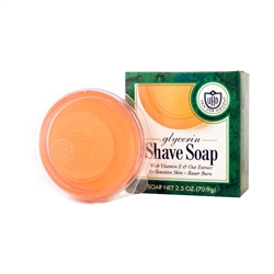 VEN DER HAGEN SHAVE SOAP GLYCERIN WITH VITAMIN E & OAT EXTRACT FOR SENSITIVE SKIN-RAZOR BURN 2.5 OZ (12 Pack)