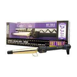 HOT TOOLS TAPERED CURLING IRON GOLD LARGE 3/4â€³~1-1/4â€³ #1852V1