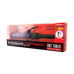 HOT TOOLS CERAMIC TOURMALINE SALON CURLING IRON/WAND 1-1/2â€³ #2102V82