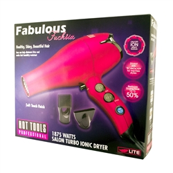 HOT TOOLS FABULOUS FUCHSIA SALON TURBO IONIC DRYER 1875 WATT #7011D