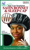 #22050 SATIN BONNET & SLEEP CAP / BLACK (DZ)
