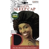 DONNA SATIN SLEEP CAP SUPER JUMBO BLACK #22242 (12PC)