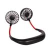 USB Rechargeable Wearable Portable Hand Free Neckband Fan Personal Mini Neck Double Fans 3 Speed Adjustable For Home Office Traveling