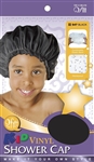#547 KID VINYL SHOWER CAP / BLACK (DZ)