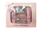 LOVE IS FOREVER FOR WOMEN PERFUME, LOTION AND SHOWER GEL SET