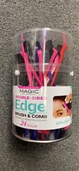 MAGIC DOUBLE-SIDED Edge BRUSH&COMB(24PCS)