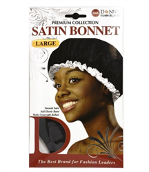DONNA Satin Bonnet #11008 Black(DZ)