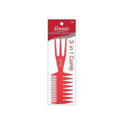 ANNIE 3 IN 1 COMB ASSORTED COLOR SMALL #210 (12 Pack)