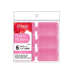 ANNIE FOAM ROLLERS 6 CT JUMBO 1-1/2 â€ DIA PINK #1055 (6 Pack)