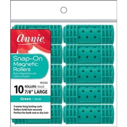 Annie Snap-On Magnetic Rollers Size L 10Ct Green#1222(DZ)