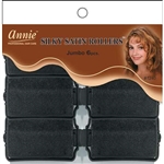 Annie Silky Satin Rollers Size Jumbo 6Ct Black#1240(6PK)