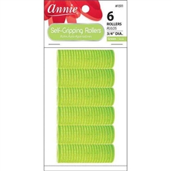 Annie Self-Gripping Rollers 3/4In 6Ct Green#1311(DZ)