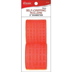 Annie Self-Gripping Rollers 3In 2Ct Red#1316(DZ)