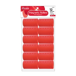 ANNIE MAGNETIC ROLLERS 12 CT 1-1/2â€³ RED #1356 (12 Pack)