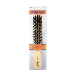 ANNIE HARD WOODEN BRUSH (50% HARD BOAR, 50% NYLON) #2090 (12 Pack)