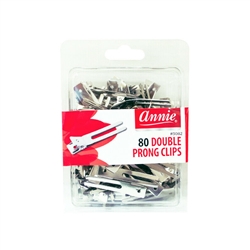 ANNIE DOUBLE PRONG CLIPS 80 CT (6 Pack)