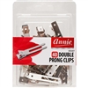 Annie Double Prong Clips 40Ct#3087(DZ)