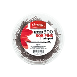 ANNIE BOB PINS 2â€³ 300 CT BLACK #3107 (12 Pack)