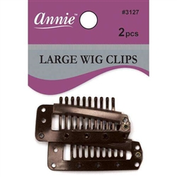 Annie Wig Clips L 2Ct Brown#3127(DZ)