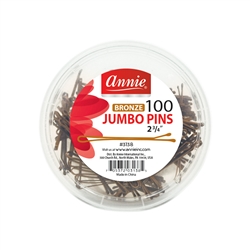 ANNIE JUMBO PINS 2-3/4â€³ 100 CT BRONZE #3138 (12 Pack)