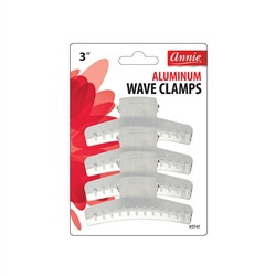 ANNIE ALUMINUM WAVE CLAMPS 3â€³ 4 CT #3141 (12 Pack)