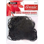 Annie Rubber Bands Large 150Ct Black#3149(DZ)