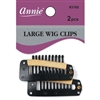 Annie Wig Clips Large 2Ct Black#3160(DZ)