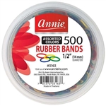 Annie Rubber Bands 500Ct Asst Color#3163(DZ)