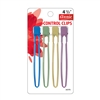 ANNIE CONTROL CLIPS 4-1/2â€³ 4 CT ASSORTED COLOR #3175 (12 Pack)