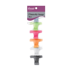ANNIE BUTTERFLY CLAMPS 2â€³ 6 CT ASSORTED COLOR #3178 (12 Pack)