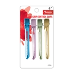 ANNIE GRIP CONTROL CLIPS 4â€³ 4 CT ASSORTED COLOR #3184 (12 Pack)