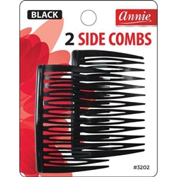 Annie Side Combs Medium 2Ct Black(DZ)